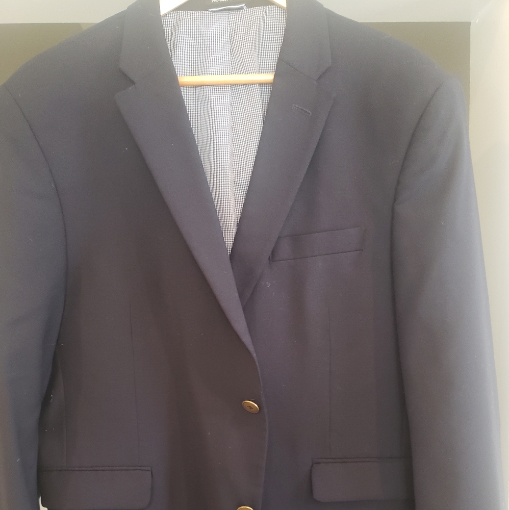 Mens navy blue sports jacket by Tommy Hilfiger, size 42 Regular
